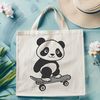 Relaxed Panda SVG Illustration SVG illustration of a black and white panda in a relaxed pose.
