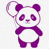 Free Panda Clip Art Image A detailed illustration of a panda in a neutral pose, suitable for various design applications.
