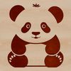 Adorable Asian Bear Illustration SVG illustration of a wild animal, specifically a panda, designed as vector art.