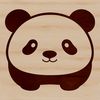 Wild Panda Illustration in Simple Design A simple illustration of a wild panda animal in a neutral background.