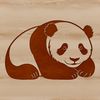 Sleeping Panda Clip Art Vector A close-up illustration of a sleeping panda, suitable for vector design projects.