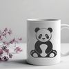 Cute Panda Graphic An SVG graphic featuring a panda in a simple design style.