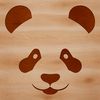 Forest Furry Friend A black and white illustration of a panda in a forest setting.