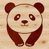 Beautiful Wildlife Panda SVG A black and white illustration of a wild panda, suitable for vector design.