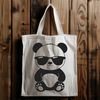 Cute Bear with Sunglasses A cute panda bear wearing trendy sunglasses in a casual pose.