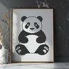 Simple Panda Graphic Design A vector graphic representation of a single panda bear in a simple style.