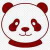 Panda Silhouette Vector Graphic An SVG vector graphic of a single panda animal, ideal for various design applications.