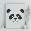 Free Vector Art Panda Design A high-quality digital illustration of a panda in a neutral background.