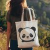 Cute Panda Vector Image A large black and white panda bear in a natural habitat.