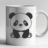 Panda Graphic Illustration An SVG vector graphic representation of a popular Chinese bear species.