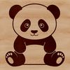 Free Panda Clipart Design SVG A high-quality digital illustration of a wild animal, specifically a panda, suitable for vector art and design projects.