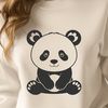 Wild Panda SVG Graphic An SVG graphic representation of a wild animal, a panda.