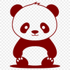 Vector Panda Graphic Design Element A vector graphic representation of a panda animal, suitable for various design applications.