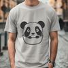 Beautiful Panda SVG Graphics A digital illustration of a wild animal, specifically a panda, in vector format.