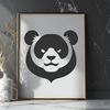 Cuddly Asian Giant Panda SVG A cute and cuddly Asian giant panda in a relaxed pose.