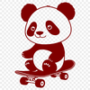 Panda Illustration Vector Art A digital illustration of a panda in a realistic style, suitable for vector art and design projects.