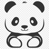 A realistic illustration of a wild animal, specifically a panda, designed as a vector image.