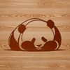 Panda Illustration Vector Graphics Illustration of a wild panda in a sleeping position.