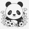Realistic Panda Illustration A realistic illustration of a giant panda in a natural habitat, suitable for vector designs.