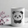 Vector Panda Graphic Design A detailed illustration of a wild animal, a giant panda, in a vector format.