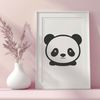 Cute Giant Panda Vector Graphic A vector graphic of a cute and iconic giant panda animal.