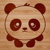 Colorful illustration of a giant panda in a natural habitat