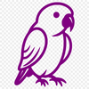 Parrot Simple Line Drawing In PNG & SVG - Free Digital Download