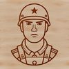 Vector Soldier Clip Art for Digital Crafting An image of a soldier depicted as a vector graphic, ideal for use in digital art and crafting projects.