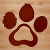 Whimsical Paw Prints Vector graphic illustration of animal paw prints.