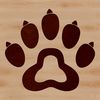 Animal Paw Print Design SVG SVG design featuring individual animal paw prints in a repeating pattern.