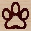 A high-quality digital image of animal paw prints in vector format.