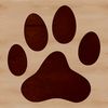 Animal Paw Print Silhouettes A high-quality vector image of animal paw prints in various sizes and styles.