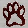Vector graphic design featuring a stylized paw print with clean lines and shapes.