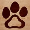 A set of realistic animal paw prints in a vector format.