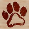 A set of high-quality vector animal paw prints in various sizes and styles.