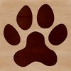 Paw Print Design Collection High-resolution clip art design featuring individual paw prints.
