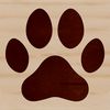 Illustrative animal paw print design in vector format.