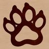 A set of detailed paw prints in vector format, suitable for various designs and crafts.