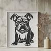 Beautiful Bulldog - Laser Cutter DXF