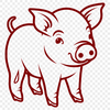 Unique Piglet DXFs - Free Download