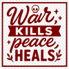 A collection of inspirational quotes promoting anti-war sentiments in a clean and minimalist vector design.