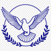 Lovely White Dove Silhouette A simple illustration of a white dove with outstretched wings, suitable for various designs and artwork.