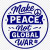 Anti War Quote Illustration in Vector Format