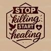 Peaceful Inspirations for a Better World Anti-war statement with inspirational message, suitable for vector art projects and designs.