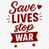 Anti-war inspirational quote illustration designed as a vector graphic for commercial or personal use.