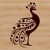 Playful Bird Design Vector Art A colorful peacock illustration featuring a playful bird with vibrant plumage.