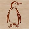 Flightless Bird Vector Graphic A black and white illustration of a penguin, a type of flightless bird.