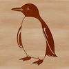 A digital illustration of a penguin in various poses.