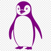 A digital representation of a penguin in vector format, suitable for cutting machines or laser cutting.