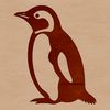 Simple Penguin Silhouettes A simple line drawing of a group of penguins in various poses, suitable for vector graphics and digital cutting machines.